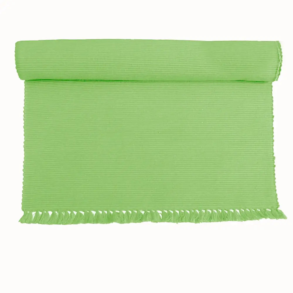Hoydu Set of 2 - Cotton Ribbed Table Placemats Apple Green - Home & Garden > Kitchenware
