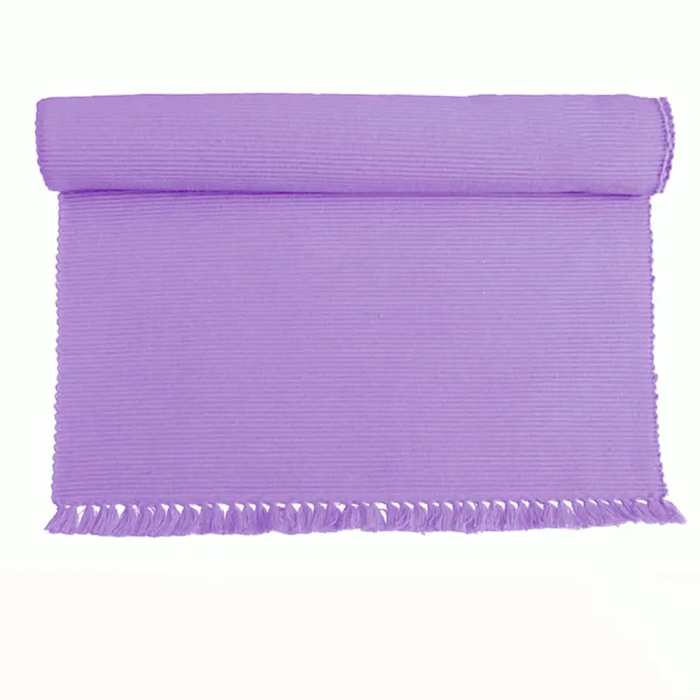 Hoydu Set of 2 - Cotton Ribbed Table Placemats Lavender Mist - Home & Garden > Kitchenware