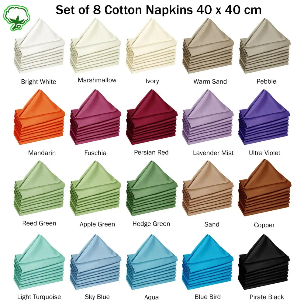 Hoydu Set of 8 Cotton Napkins Copper - Home & Garden > Kitchenware
