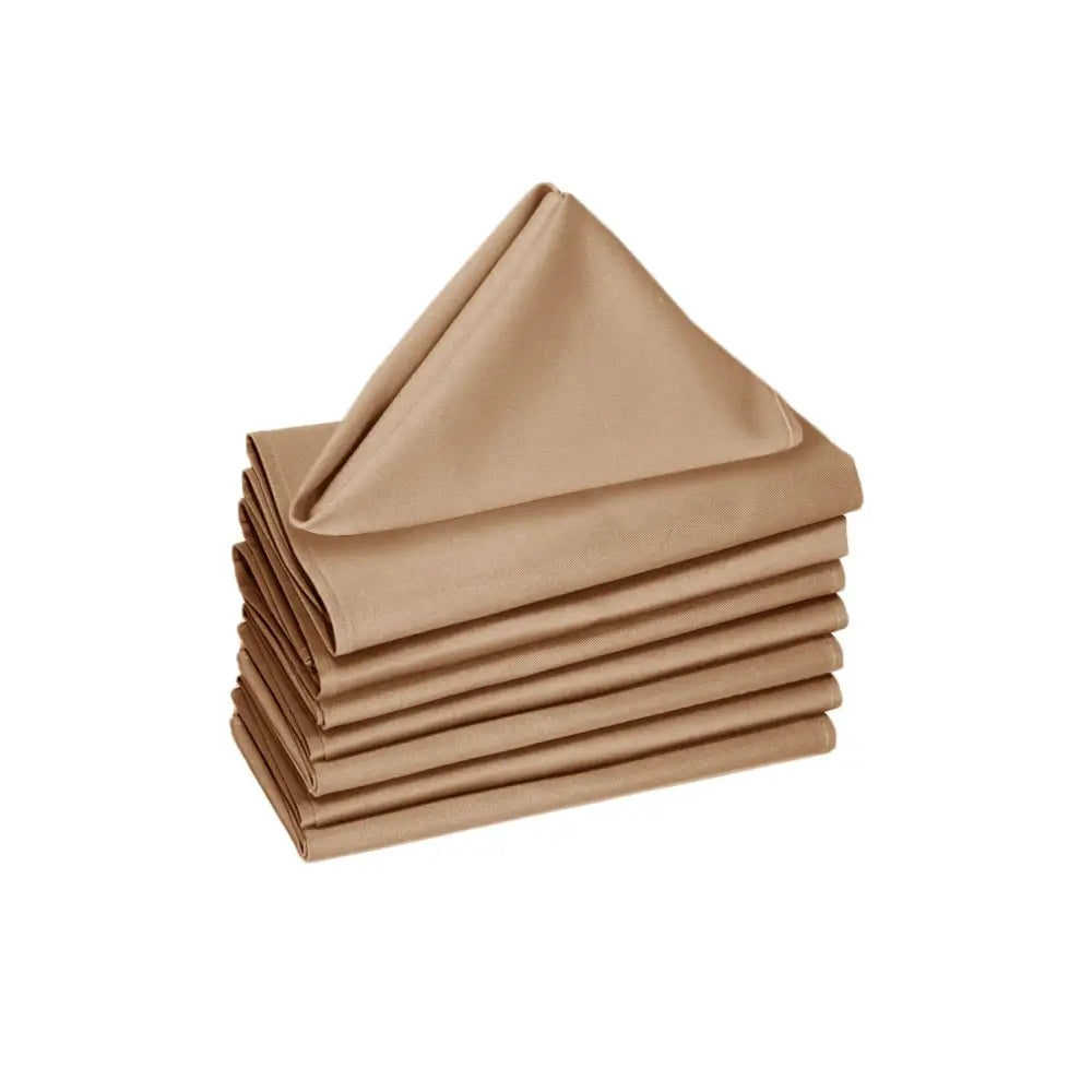 Hoydu Set of 8 Cotton Napkins Sand - Home & Garden > Kitchenware