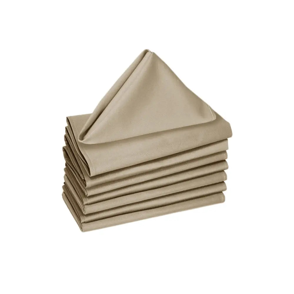 Hoydu Set of 8 Cotton Napkins Warm Sand - Home & Garden > Kitchenware