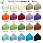 Hoydu Set of 8 Poly Cotton Napkins Bright White - Home & Garden > Kitchenware