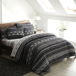Hugo Reversible King Size Duvet Quilt Cover Set - Home & Garden > Bedding