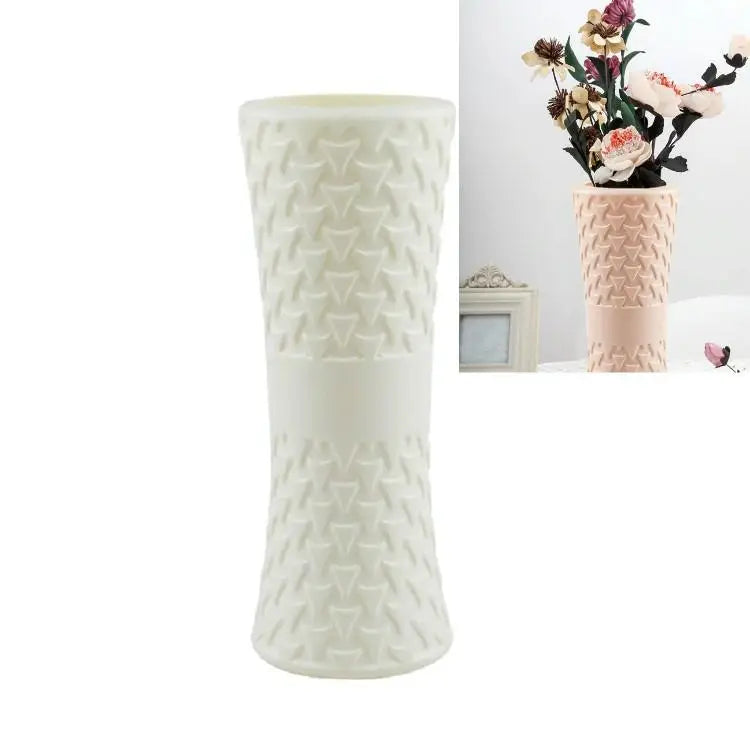 Hydroponic Drop-resistant Flower Vase for Dry and Wet Arrangements - Milk White - Home & Garden > Decor > Vases & Table