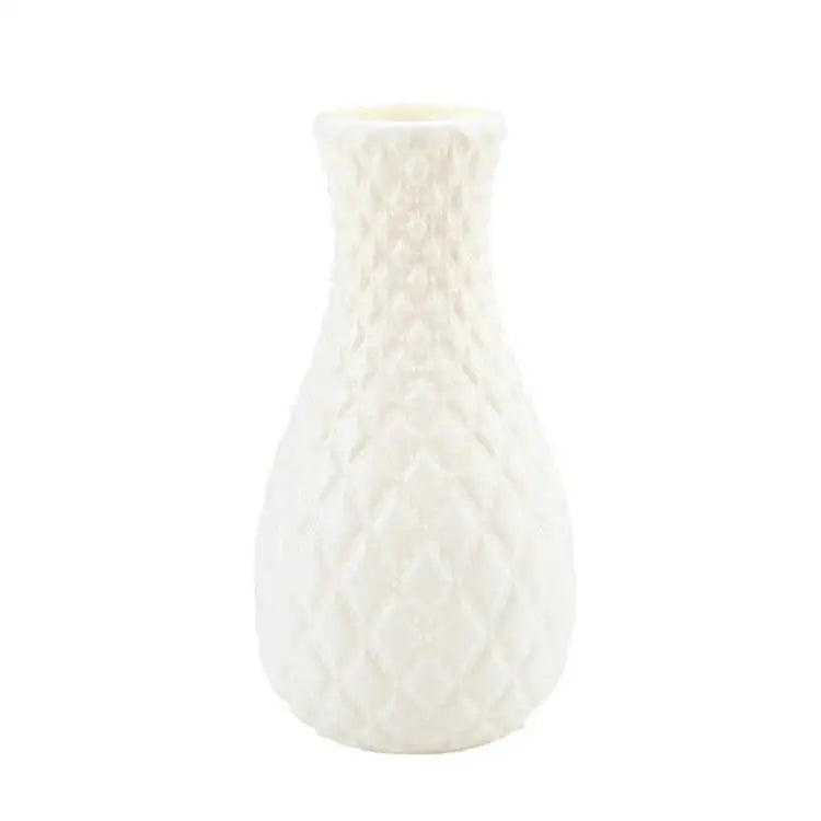 Hydroponic Plastic Vase for Dry and Wet Flower Arrangements - Desktop Furnishings - Milk White - Home & Garden > Decor