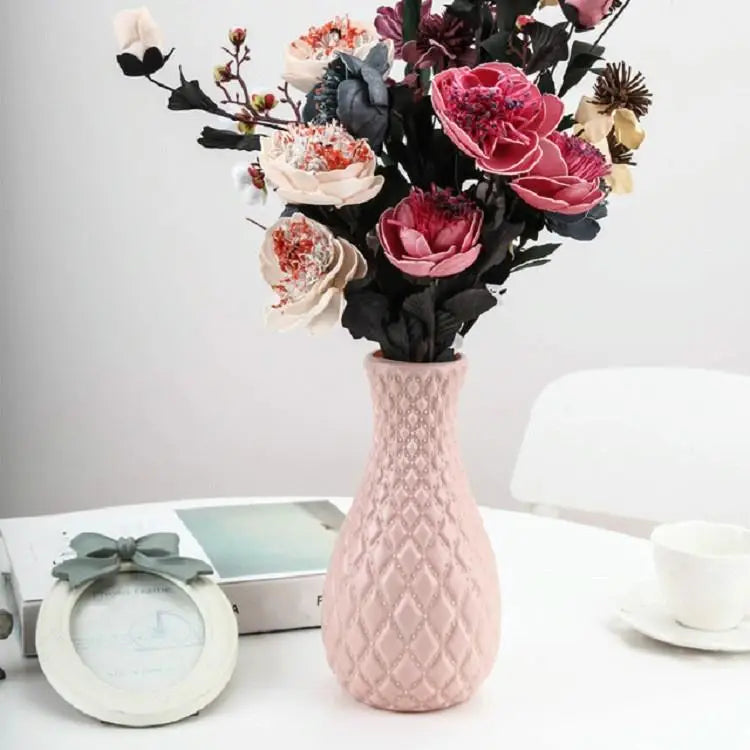 Hydroponic Plastic Vase for Dry and Wet Flower Arrangements - Desktop Furnishings - Pink - Home & Garden > Decor >