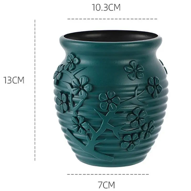 Hydroponic Vase for Home Flower Arrangements - Wet and Dry - Milk White - Home & Garden > Decor > Vases & Table Decor