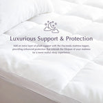 Hypoallergenic Antibacterial w/ 100% Microfiber filling Mattress Topper - QUEEN - Furniture > Mattresses > Mattress
