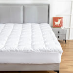 Hypoallergenic Antibacterial w/ 100% Microfiber filling Mattress Topper - KING - Furniture > Mattresses > Mattress
