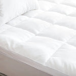 Hypoallergenic Antibacterial w/ 100% Microfiber filling Mattress Topper - QUEEN - Furniture > Mattresses > Mattress