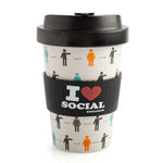 I Heart Social Distancing Eco-to-Go Bamboo Cup - Home & Garden > Kitchenware