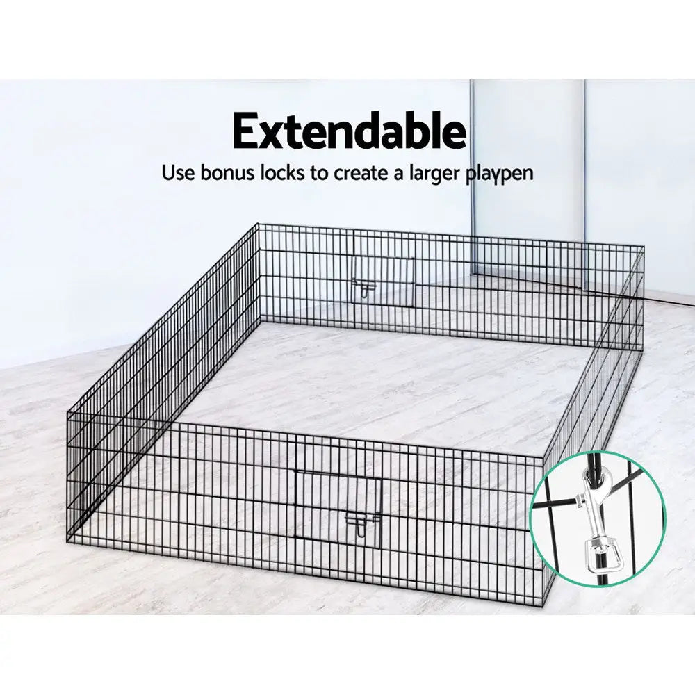 i.Pet 24’’ 8 Panel Dog Playpen Pet Fence Exercise Cage Enclosure Play Pen - Pet Care > Dog Supplies > Dog Playpens