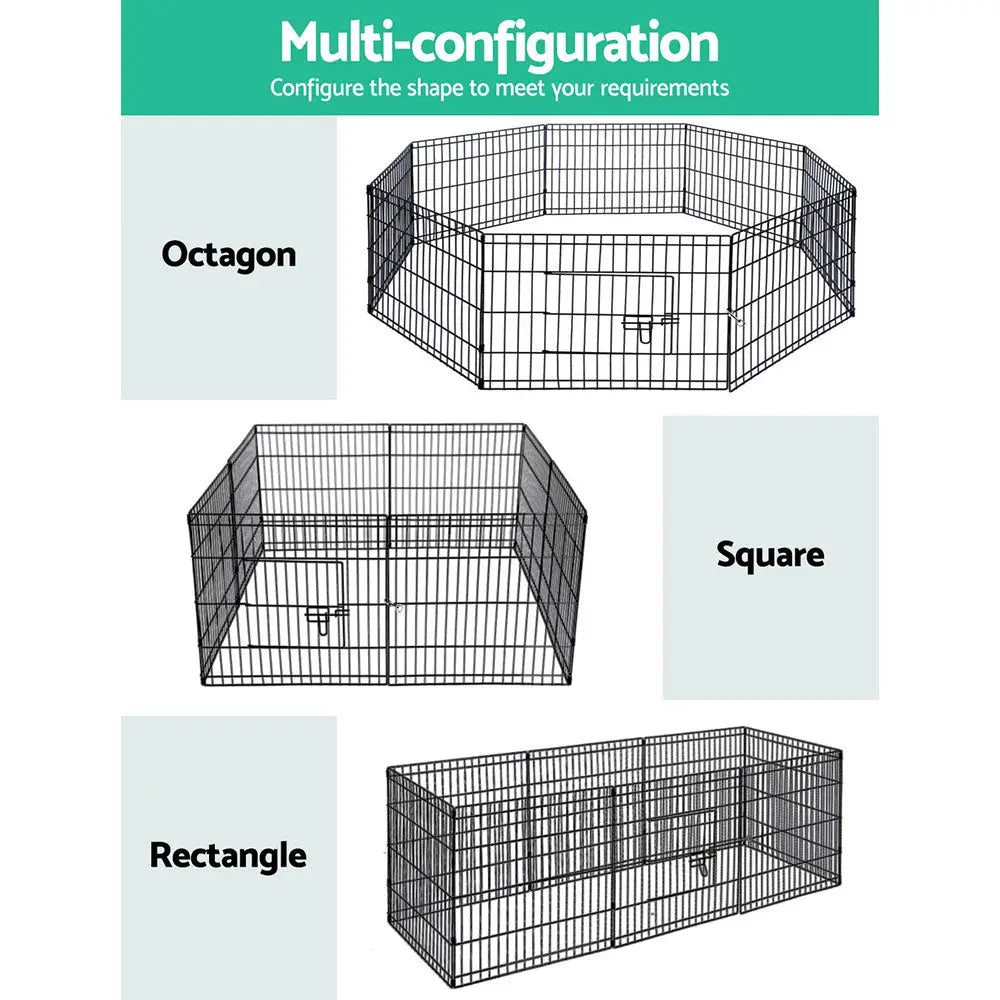 i.Pet 24’’ 8 Panel Dog Playpen Pet Fence Exercise Cage Enclosure Play Pen - Pet Care > Dog Supplies > Dog Playpens