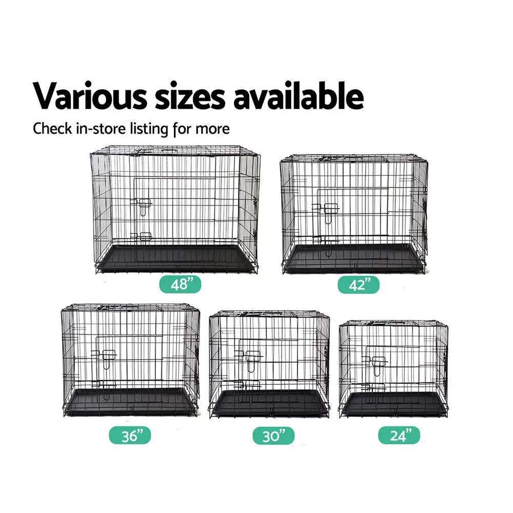 i.Pet 24’’ Dog Cage Crate Kennel 3 Doors - Pet Care > Dog Supplies > Dog Kennels