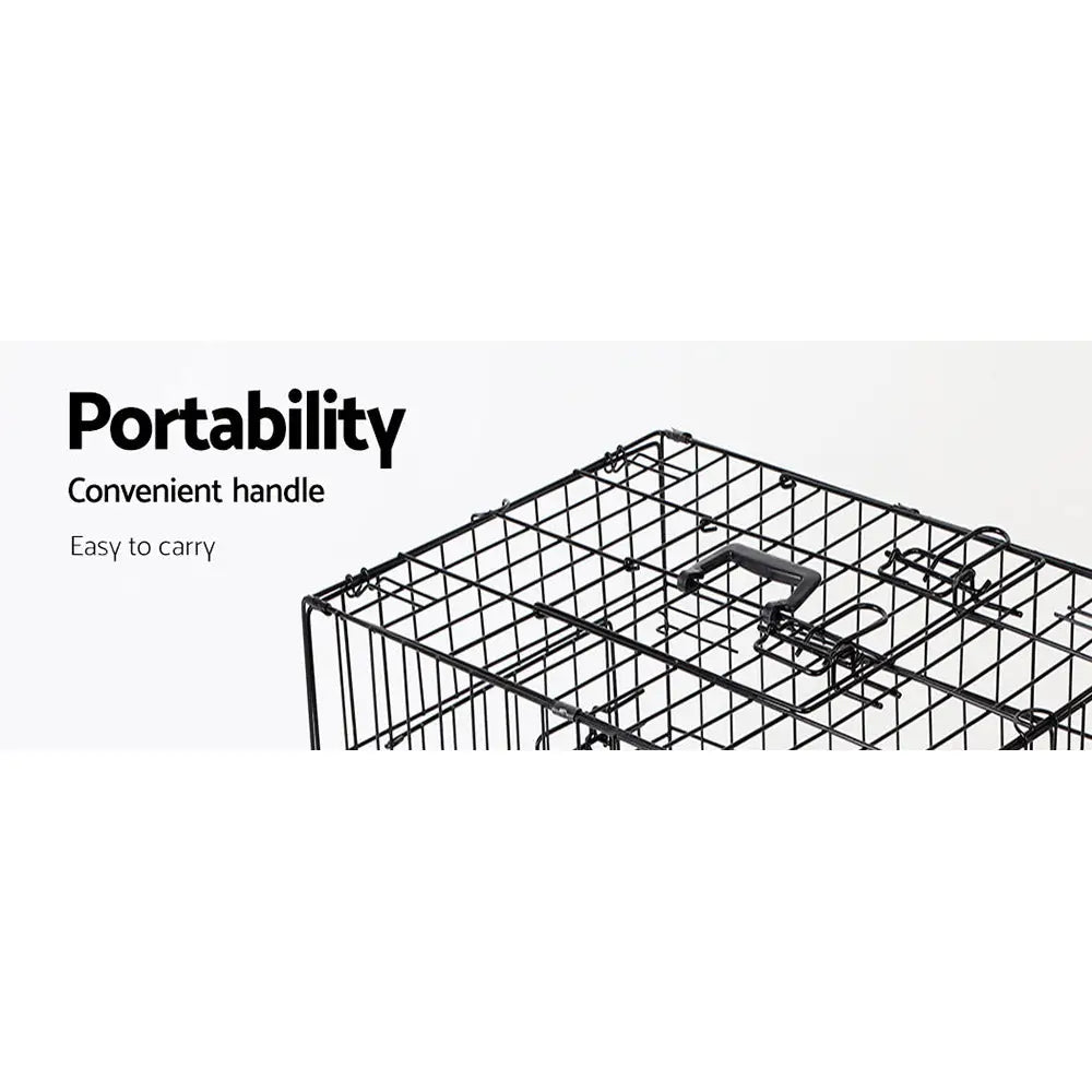 i.Pet 24’’ Dog Cage Crate Kennel 3 Doors - Pet Care > Dog Supplies > Dog Kennels