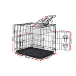 i.Pet 24’’ Dog Cage Crate Kennel 3 Doors - Pet Care > Dog Supplies > Dog Kennels