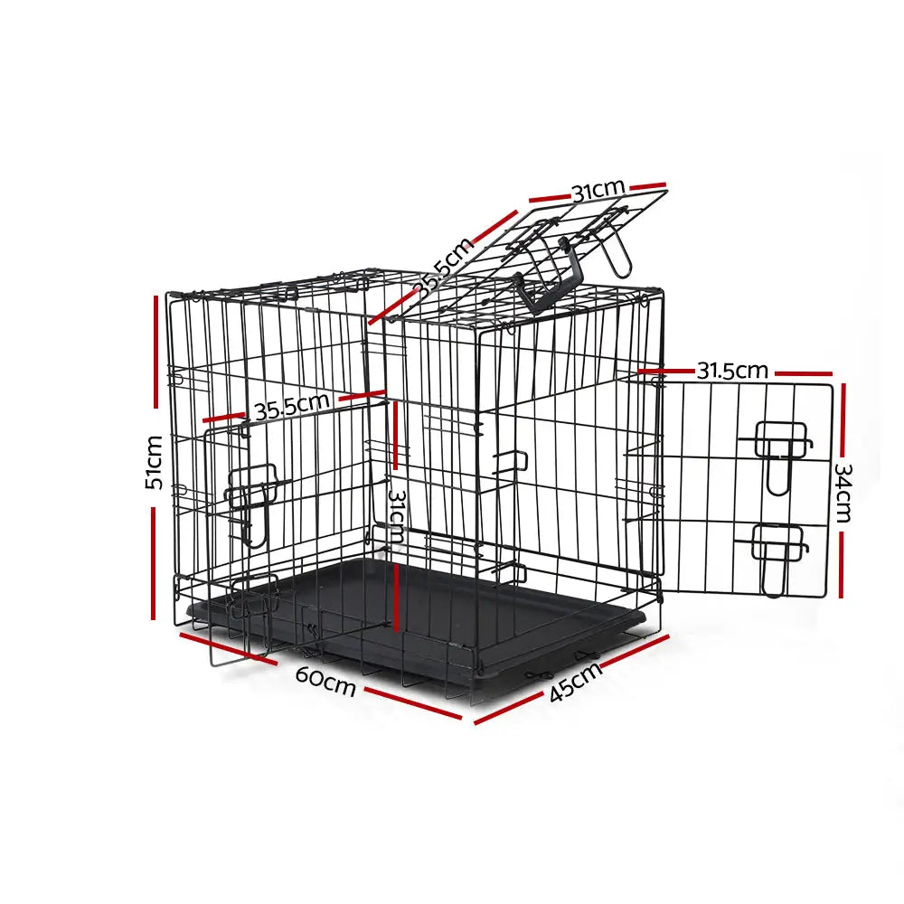 i.Pet 24’’ Dog Cage Crate Kennel 3 Doors - Pet Care > Dog Supplies > Dog Kennels