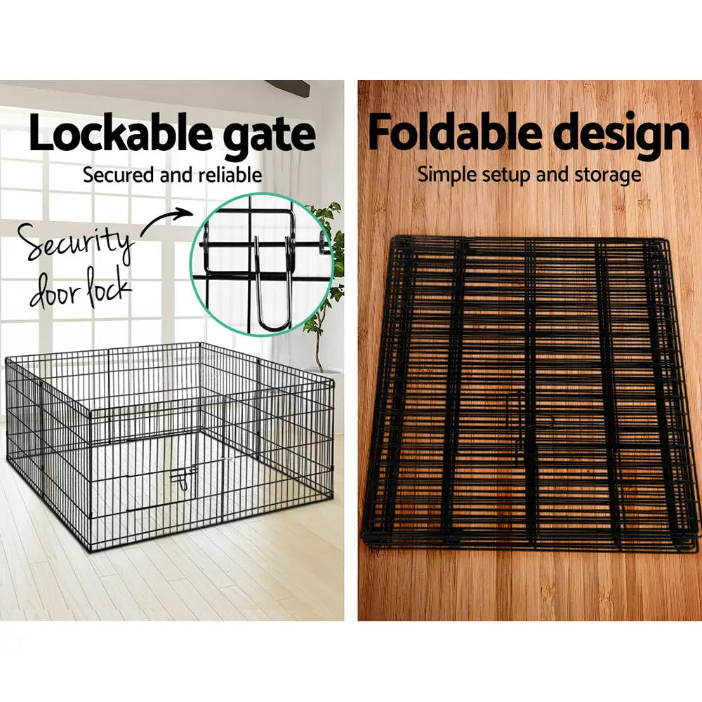 i.Pet 2x24’’ 8 Panel Dog Playpen Pet Fence Exercise Cage Enclosure Play Pen - Pet Care > Dog Supplies > Dog