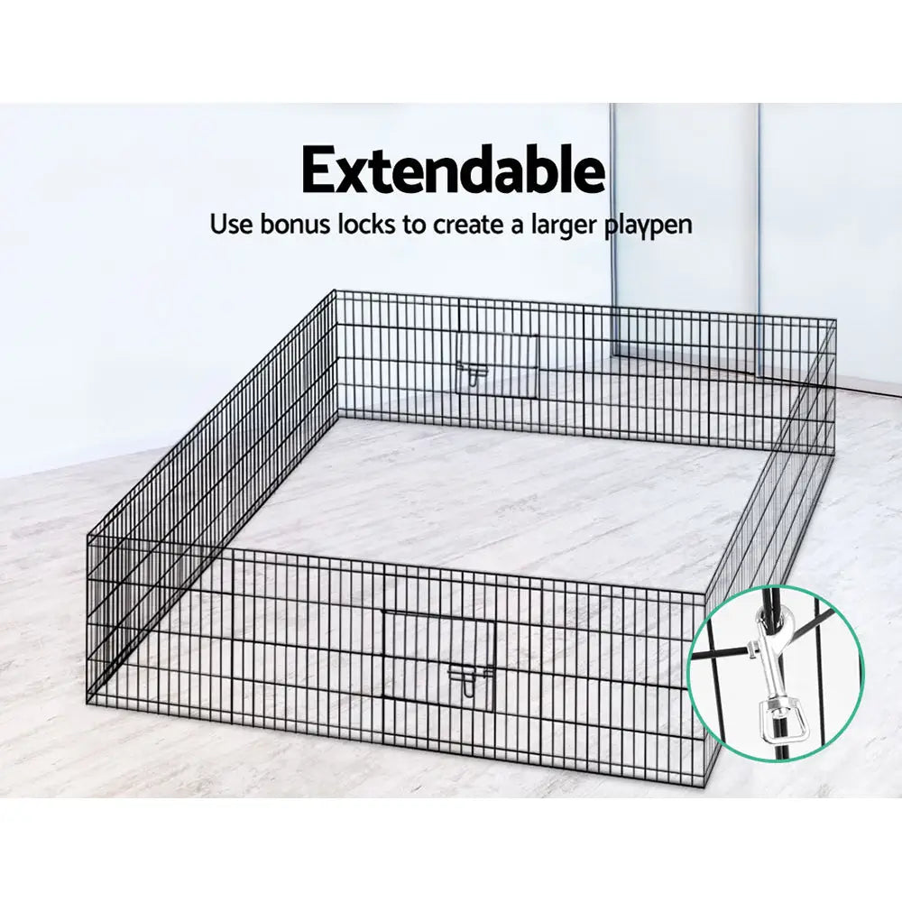 i.Pet 2x24’’ 8 Panel Dog Playpen Pet Fence Exercise Cage Enclosure Play Pen - Pet Care > Dog Supplies > Dog