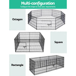 i.Pet 2x24’’ 8 Panel Dog Playpen Pet Fence Exercise Cage Enclosure Play Pen - Pet Care > Dog Supplies > Dog