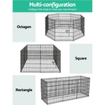 i.Pet 2x30’’ 8 Panel Dog Playpen Pet Fence Exercise Cage Enclosure Play Pen - Pet Care > Dog Supplies > Dog