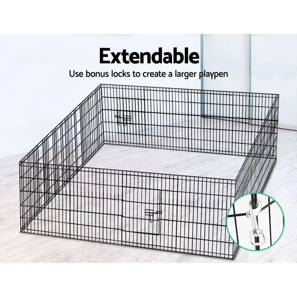 i.Pet 2x30’’ 8 Panel Dog Playpen Pet Fence Exercise Cage Enclosure Play Pen - Pet Care > Dog Supplies > Dog
