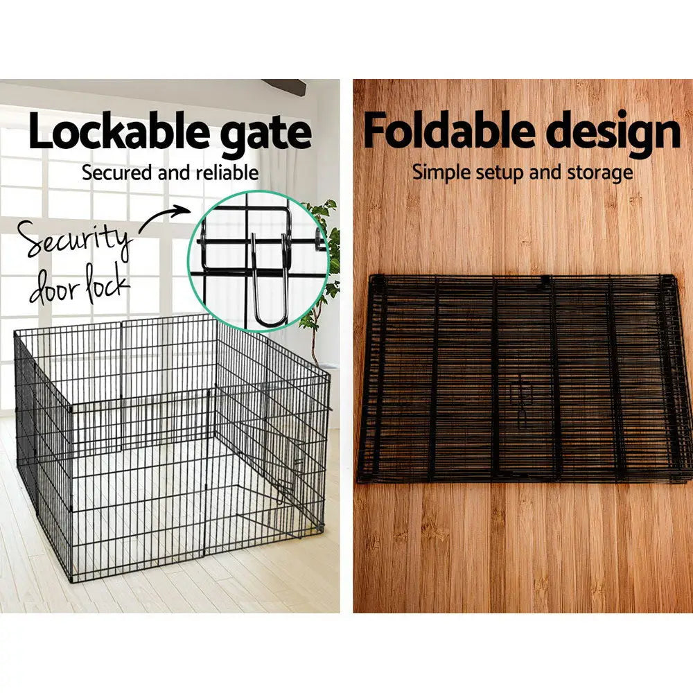 i.Pet 2x30’’ 8 Panel Dog Playpen Pet Fence Exercise Cage Enclosure Play Pen - Pet Care > Dog Supplies > Dog