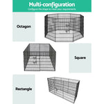 i.Pet 2x36’’ 8 Panel Dog Playpen Pet Fence Exercise Cage Enclosure Play Pen - Pet Care > Dog Supplies > Dog