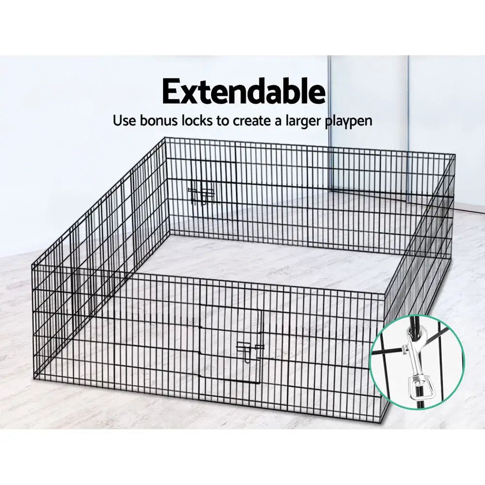 i.Pet 30’’ 8 Panel Dog Playpen Pet Fence Exercise Cage Enclosure Play Pen - Pet Care > Dog Supplies > Dog Playpens