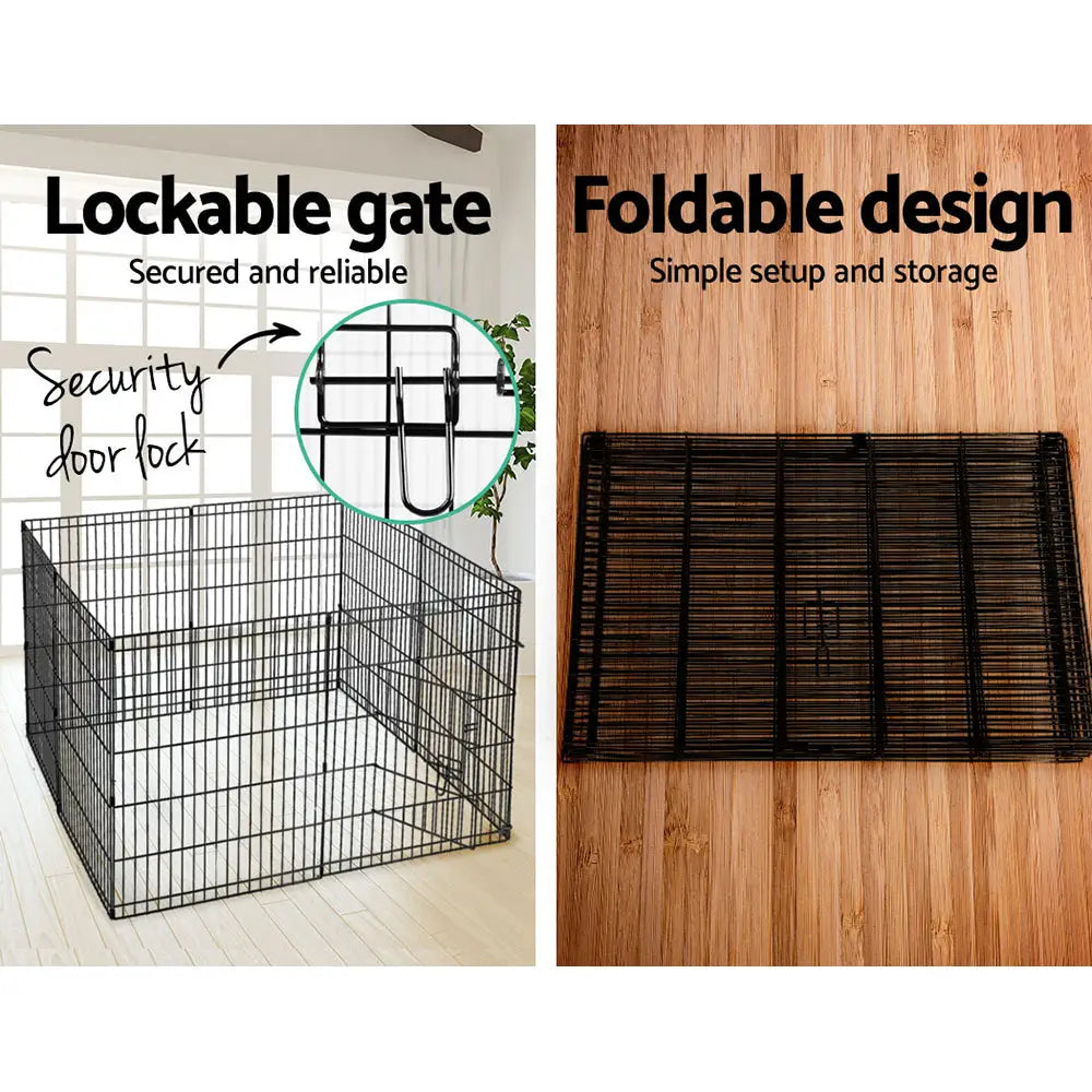 i.Pet 30’’ 8 Panel Dog Playpen Pet Fence Exercise Cage Enclosure Play Pen - Pet Care > Dog Supplies > Dog Playpens