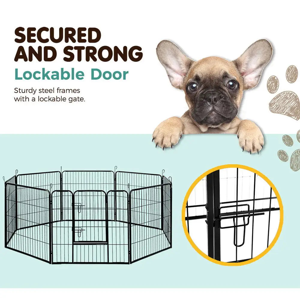 i.Pet 32’’ 8 Panel Dog Playpen Pet Exercise Cage Enclosure Fence Play Pen - Pet Care > Dog Supplies > Dog Playpens