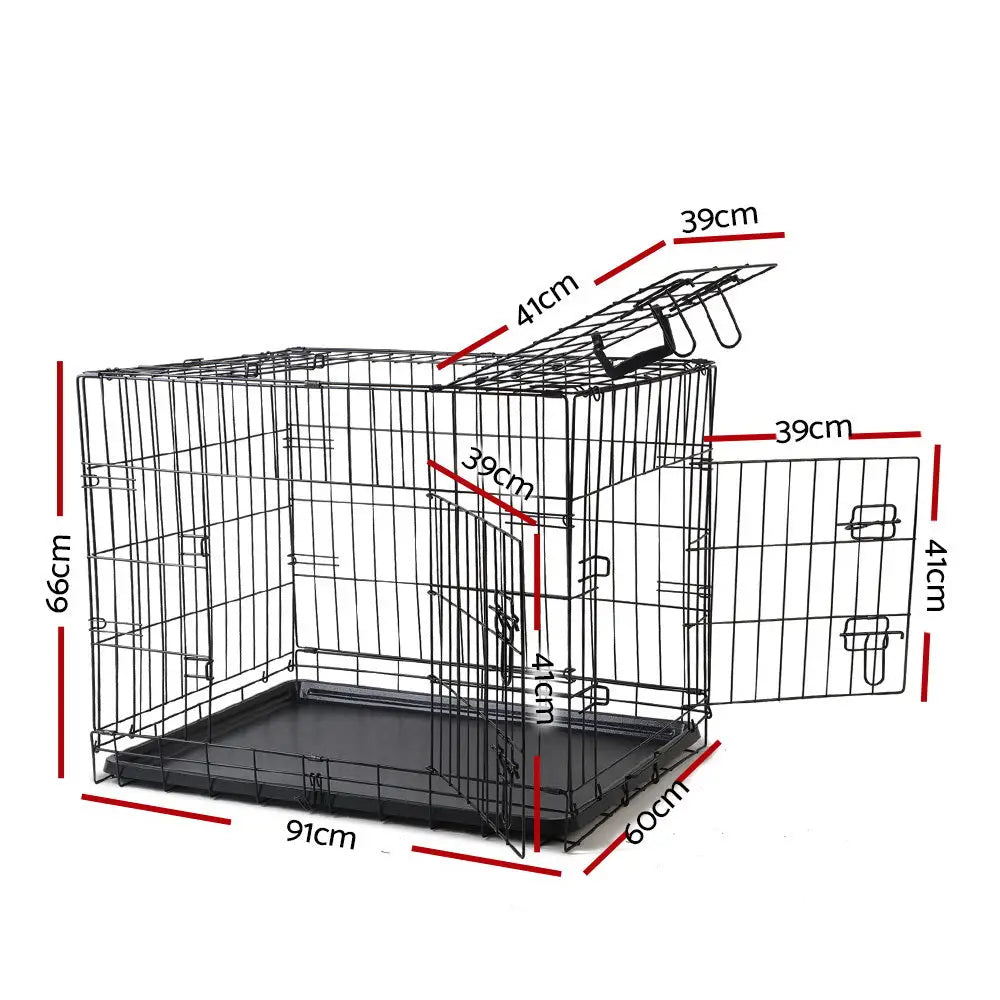 i.Pet 36’’ Dog Cage Crate Kennel 3 Doors - Pet Care > Dog Supplies > Dog Kennels