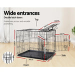 i.Pet 36’’ Dog Cage Crate Kennel 3 Doors - Pet Care > Dog Supplies > Dog Kennels