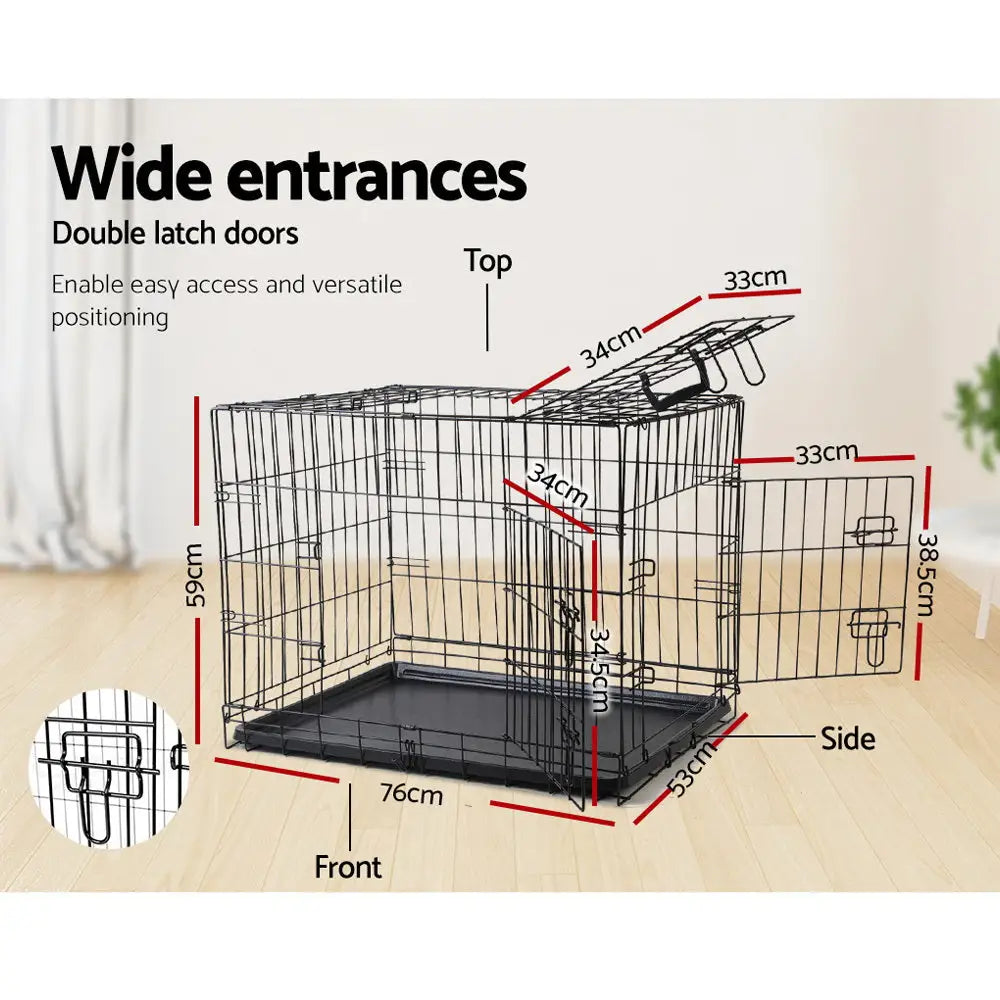 i.Pet 36’’ Dog Cage Crate Kennel 3 Doors - Pet Care > Dog Supplies > Dog Kennels