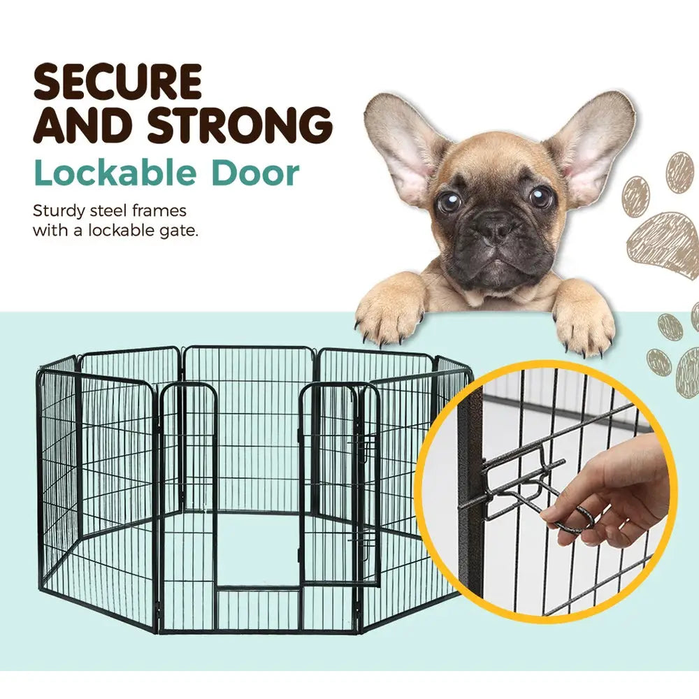 i.Pet 40’’ 8 Panel Dog Playpen Pet Exercise Cage Enclosure Fence Play Pen - Pet Care > Dog Supplies > Dog Playpens