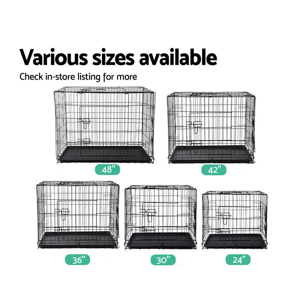 i.Pet 42’’ Dog Cage Crate Large Kennel 3 Doors - Pet Care > Dog Supplies > Dog Kennels