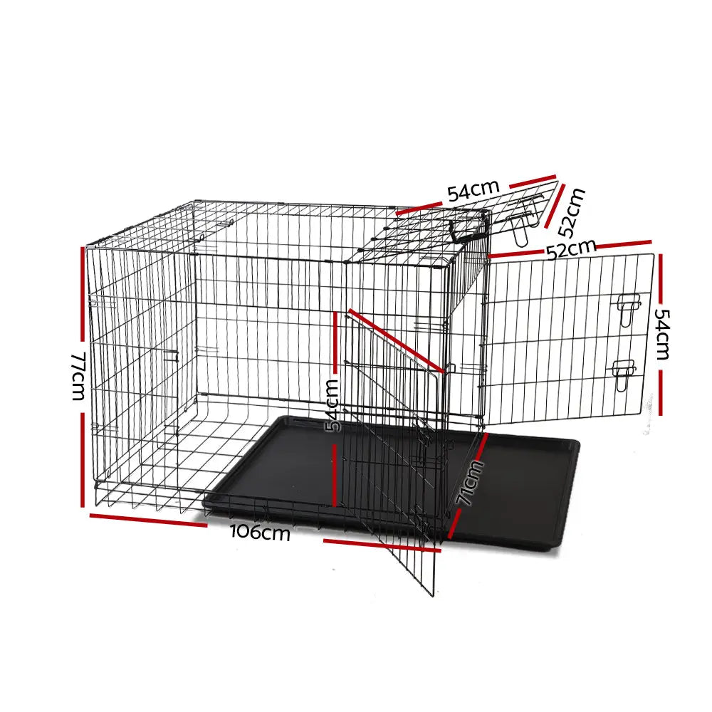 i.Pet 42’’ Dog Cage Crate Large Kennel 3 Doors - Pet Care > Dog Supplies > Dog Kennels