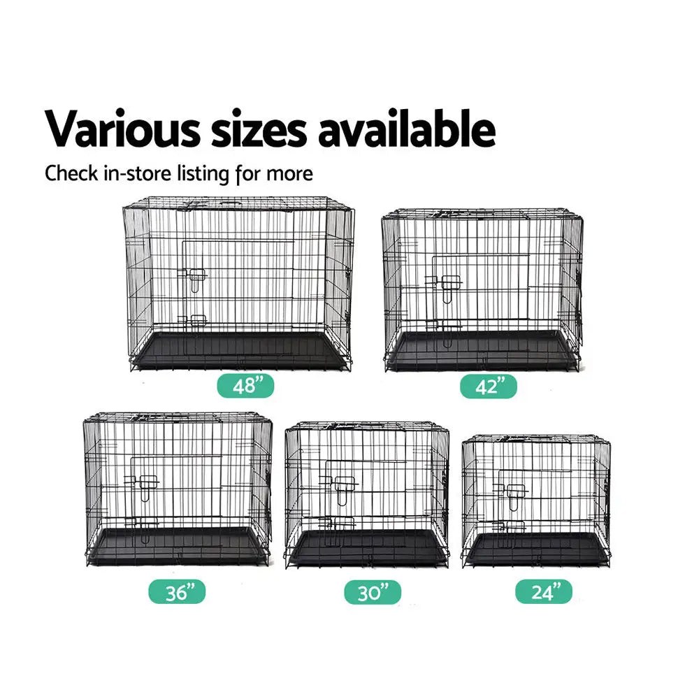 i.Pet 48’’ Dog Cage Crate Large Kennel 3 Doors - Pet Care > Dog Supplies > Dog Kennels
