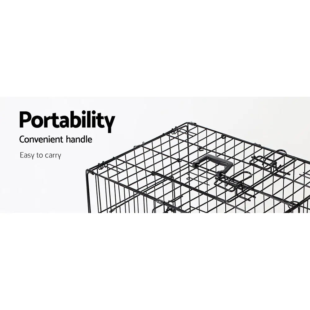 i.Pet 48’’ Dog Cage Crate Large Kennel 3 Doors - Pet Care > Dog Supplies > Dog Kennels