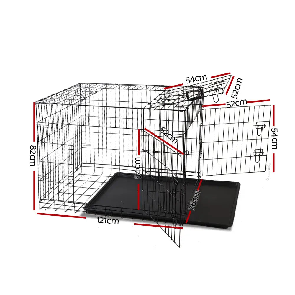 i.Pet 48’’ Dog Cage Crate Large Kennel 3 Doors - Pet Care > Dog Supplies > Dog Kennels