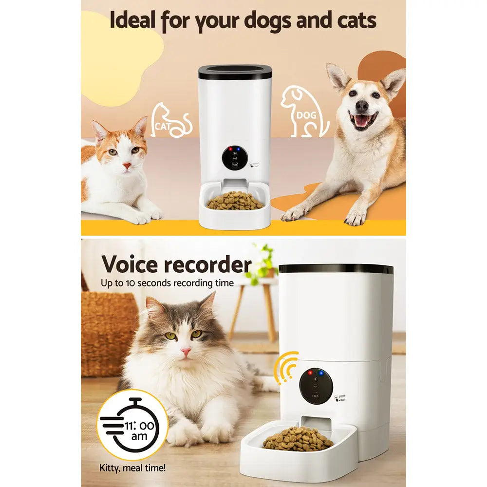 i.Pet Automatic Pet Feeder 6L Wifi Auto Dog Cat Smart Food Dispenser Timer - Pet Care > Dog Supplies > Dog Bowls
