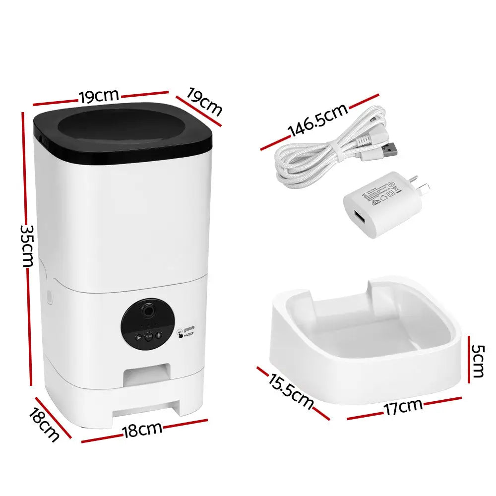 i.Pet Automatic Pet Feeder 6L Wifi Camera Dog Cat Smart Food Dispenser Timer - Pet Care > Dog Supplies > Dog Bowls