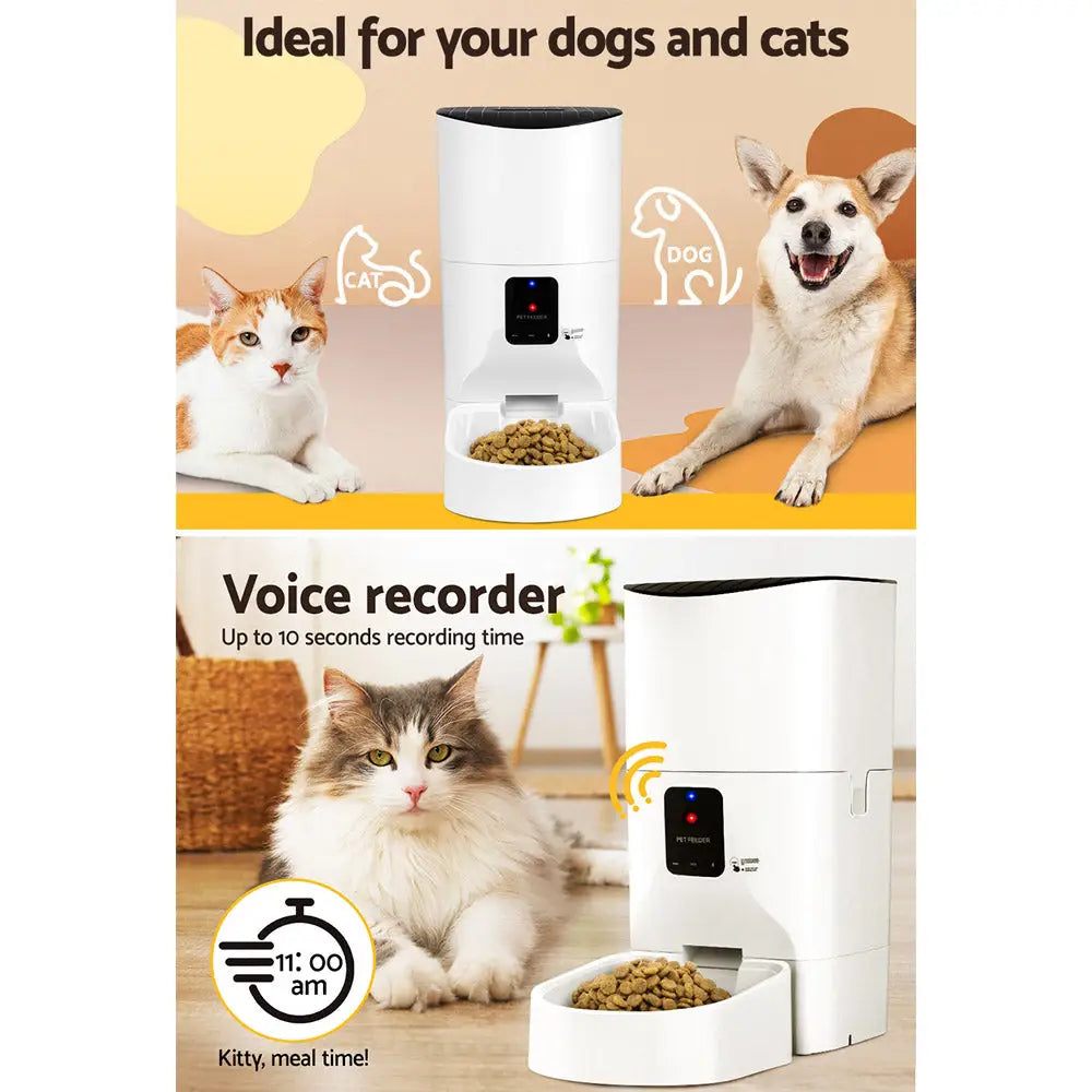 i.Pet Automatic Pet Feeder 9L Wifi Auto Dog Cat Feeder Smart Food Dispenser Timer - Pet Care > Dog Supplies > Dog Bowls