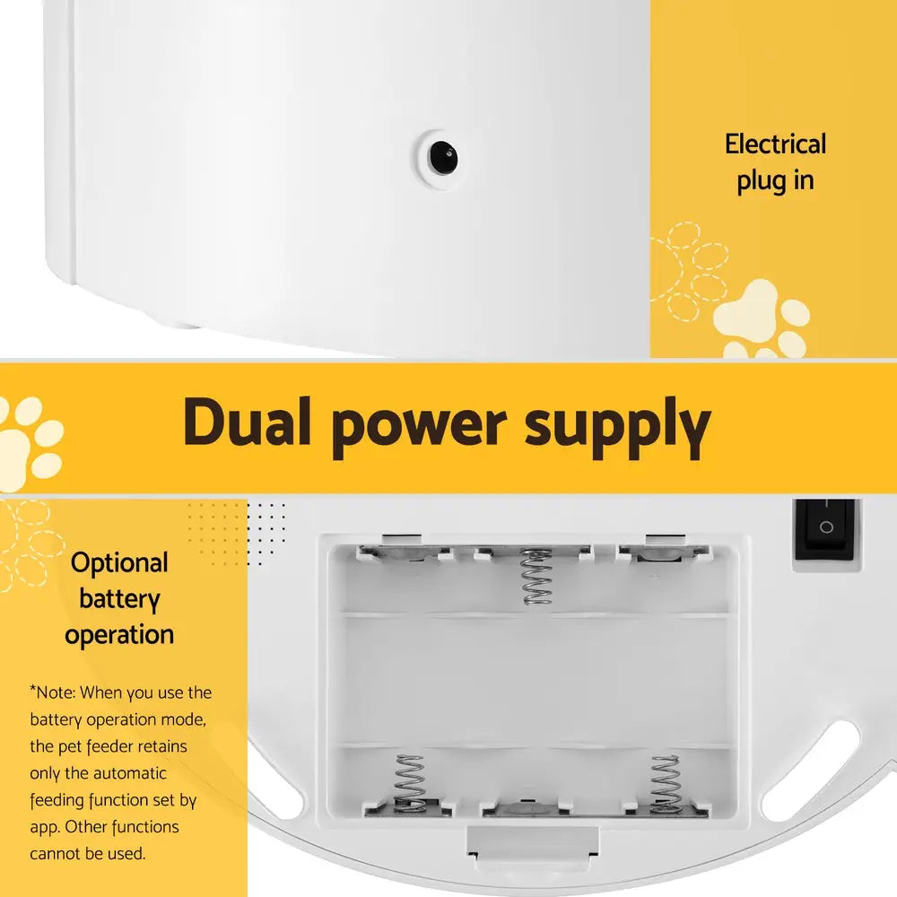 i.Pet Automatic Pet Feeder Dog Cat Wifi 7L Auto Smart Food Dispenser Timer Feed - Pet Care > Dog Supplies > Dog Bowls
