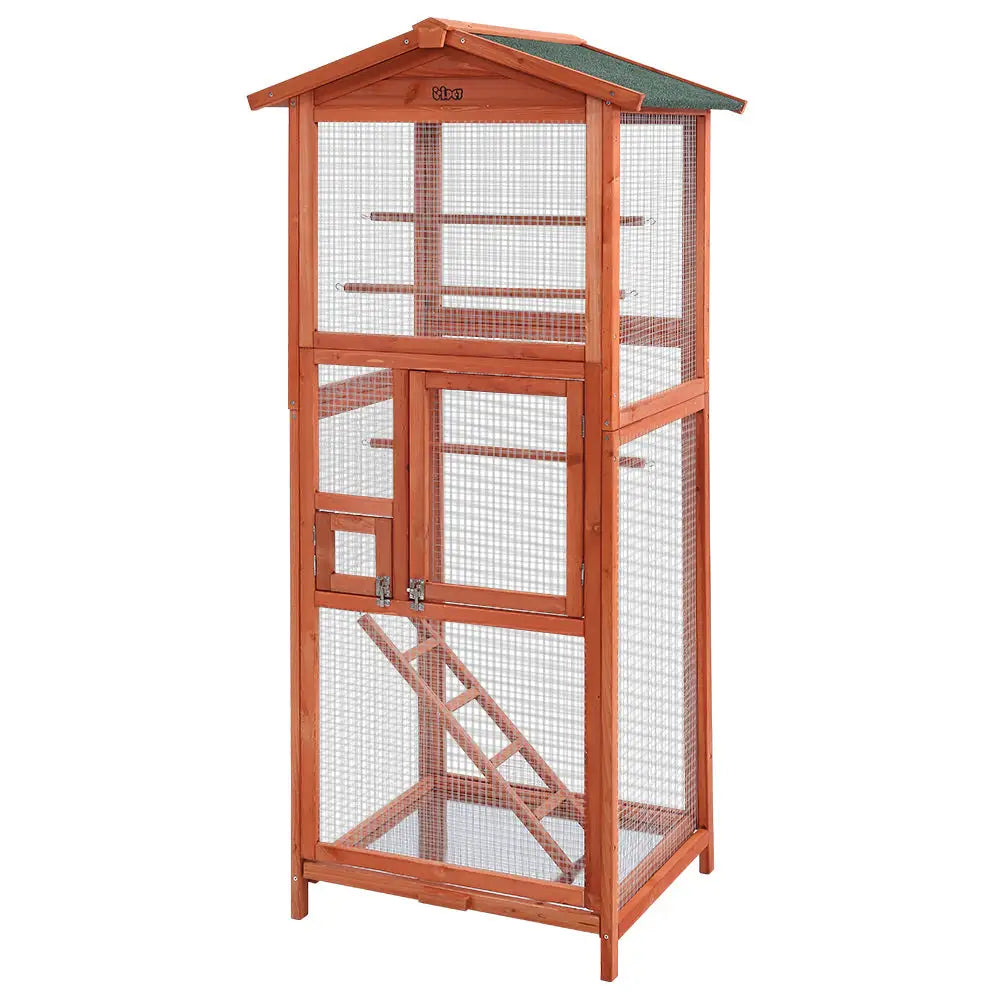 i.Pet Bird Cage 72cm x 60cm x 168cm Pet Cages Large Aviary Parrot Carrier Travel Canary Wooden XL - Pet Care > Bird >