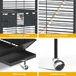 i.Pet Bird Cage Large Jumbo Aviary Budgie Perch Cage Parrot Stand Wheels Corner - Pet Care > Bird > Bird Cages & Stands