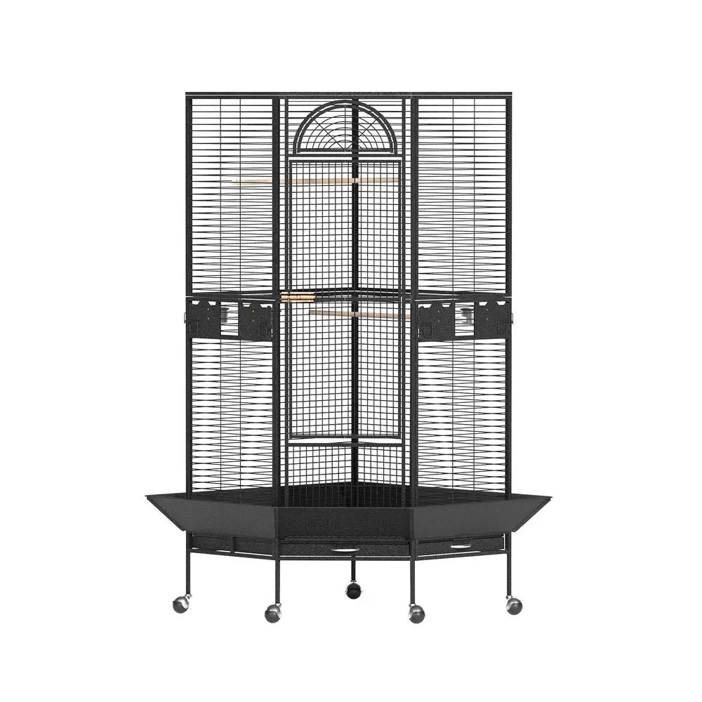 i.Pet Bird Cage Large Jumbo Aviary Budgie Perch Cage Parrot Stand Wheels Corner - Pet Care > Bird > Bird Cages & Stands