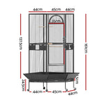 i.Pet Bird Cage Large Jumbo Aviary Budgie Perch Cage Parrot Stand Wheels Corner - Pet Care > Bird > Bird Cages & Stands