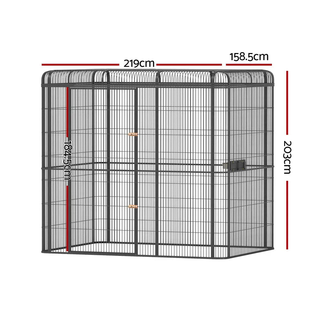 i.Pet Bird Cage Large Walk-in Aviary Budgie Perch Cage Parrot Pet Huge 203cm - Pet Care > Bird > Bird Cages & Stands