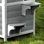 i.Pet Cat House Outdoor Shelter 56cm x 52cm x 82cm Rabbit Hutch Wooden Condo Small Dog Pet Enclosure - Pet Care > Coops